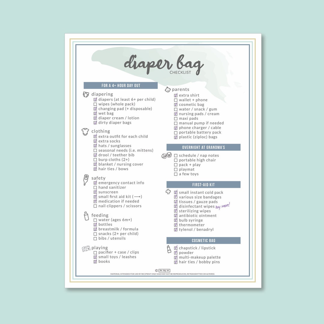 Diaper Bag Checklist: What to Pack in a Diaper Bag