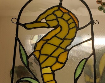 Yellow Seahorse Suncatcher