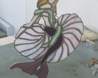 Mermaid W Shell Suncatcher