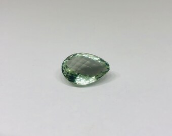 7.Pieces Superb Quality Natural Green Amethyst Smooth Flower Carving Pear Shape Beads 11X14MM To 13X20MM Approx On Wholesaler Price GC-04