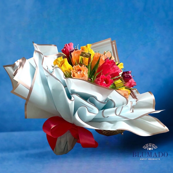 Pralinen Strauß „Sky Of Flowers“  mit Ferrero Rocher - Muttertag