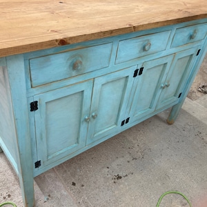 island with seating kitchen furniture custom drawers shelves butcher block cabinet storage antique distressed handmade made in USA pine