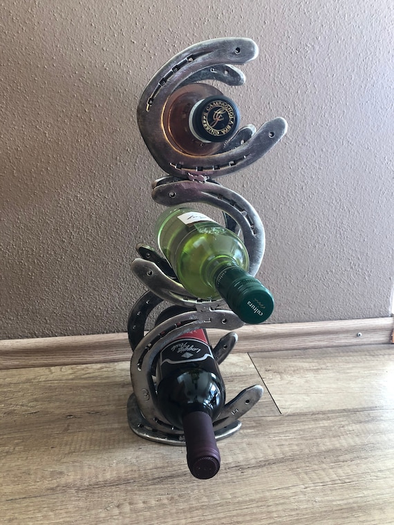 Wine Bottles Holder Horseshoe Etsy