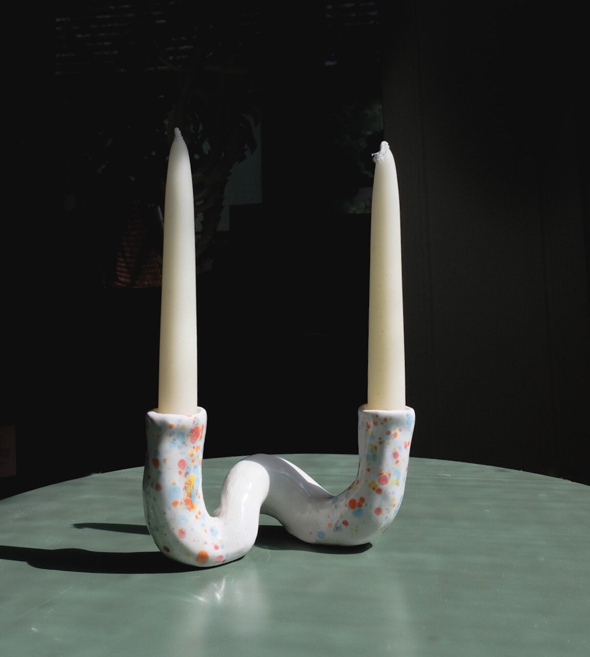 Squiggle Ceramic Candle Holder Etsy