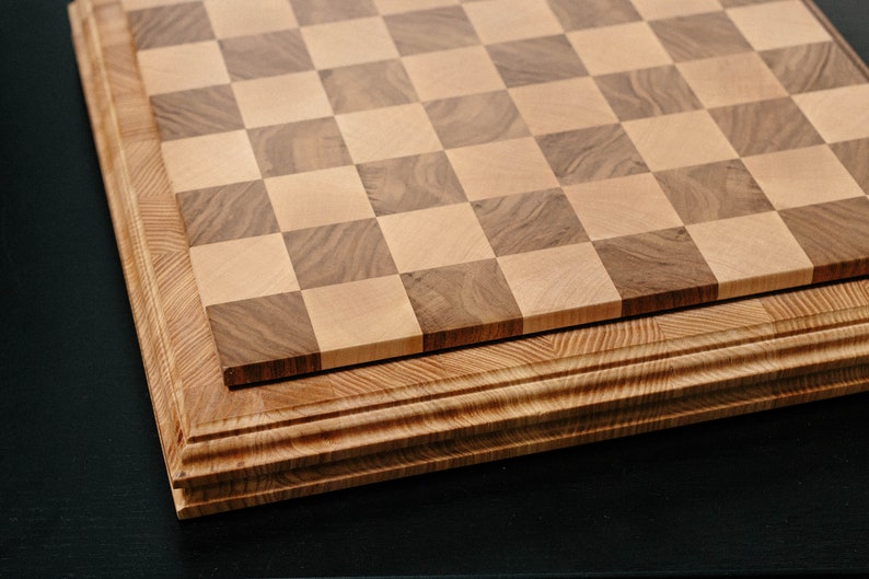 Handmade Natural Wood Endgrain Chess Board Gift for Dad Etsy