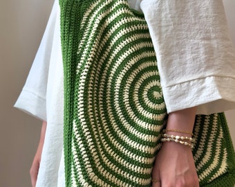 Handmade DIY Spiral Crochet Tote Bag Pattern, Crochet Bag Patterns, Crochet Tote Bag Patterns, Crochet Pattern, Shopping Bag Pattern