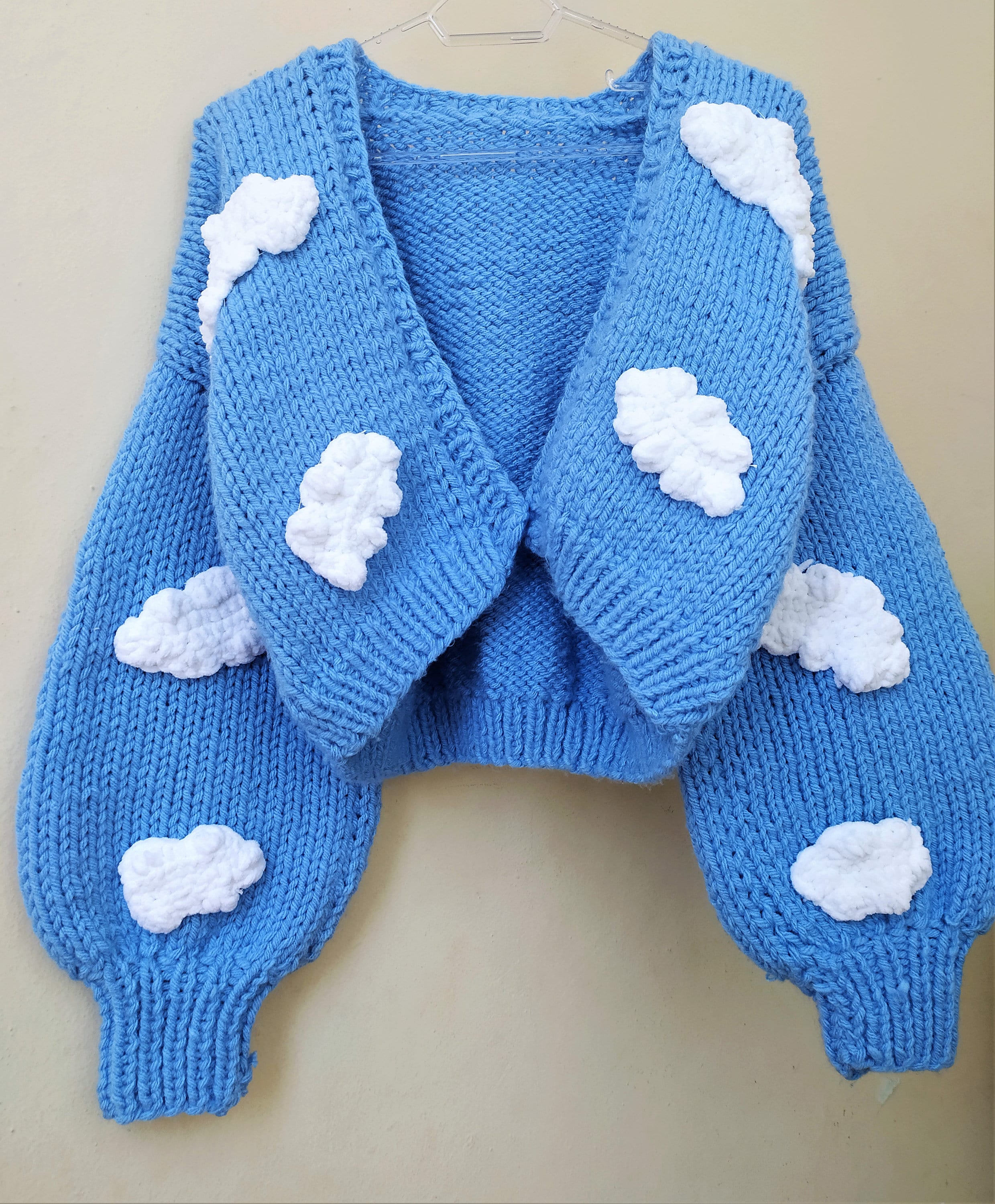 Knitting Chunky Cloud Cardigan Pattern Chunky Cardigan Etsy