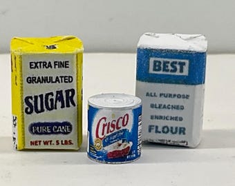 Baking staples set, 1/12 scale