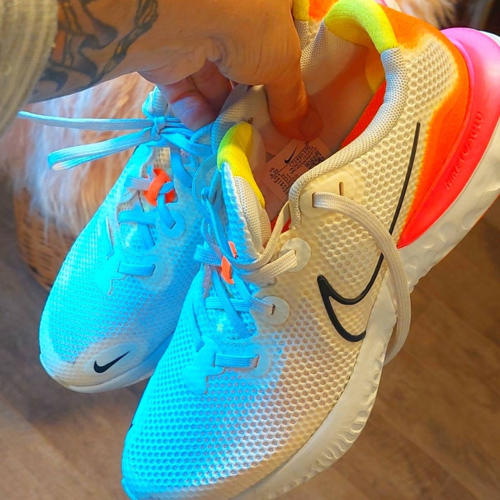 Neon Nike Shoes - Etsy