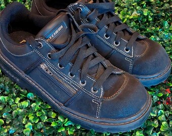 Vintage Y2K Sketchers Skechers Tredds grosses fermetures à glissière en daim US 8,5