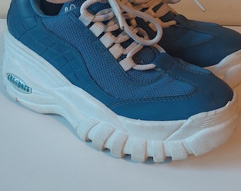 VTG Skechers Chunky Platform Sneaker Blaster Jammers 90s Y2K blue RARE 9