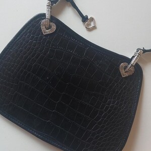 VTG Brighton Elegant Black Women's Bag Baguette Y2K baddie Bild 6