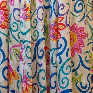 VTG ruffled Adrianna Papell Silk party dress tea floral wrap Avant Garde image 4