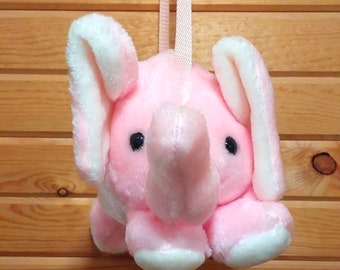 Vintage roze pluche olifant kindertasje Harajuku stijl harige Lolita Kawaii