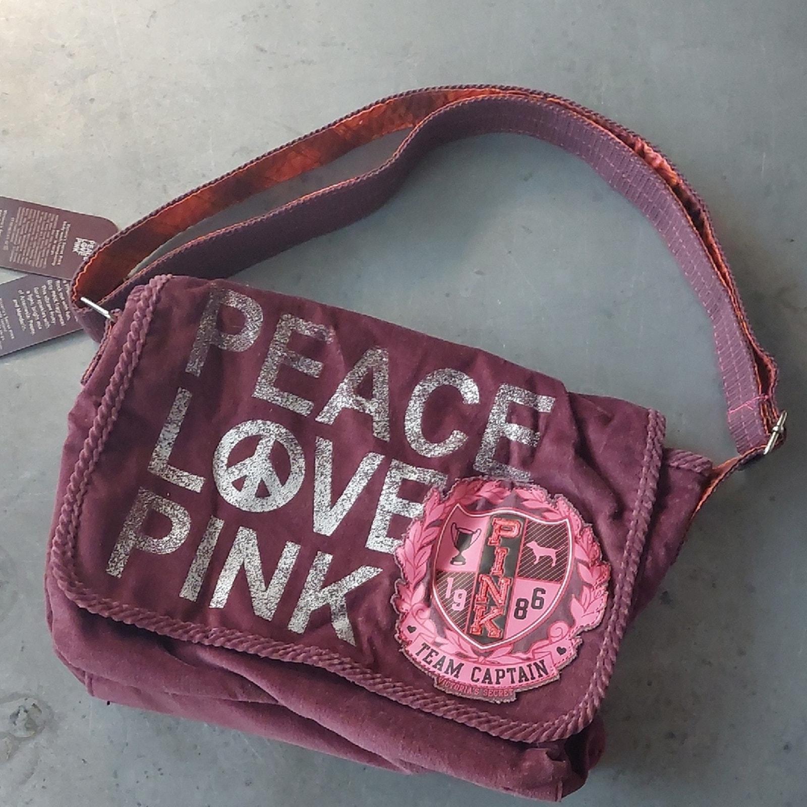 NWT Vintage Victoria’s Secret PINK Dog Logo Backpack Drawstring Pouch Sack Bag Victoria main image 4