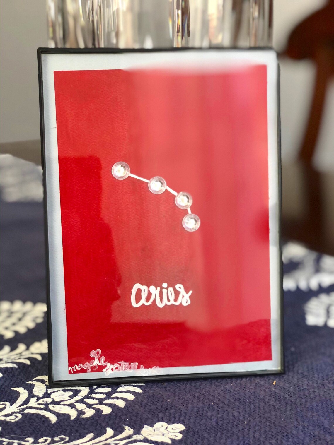 Aries Lucky Color Zodiac Sign Etsy