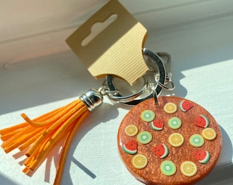 Colorful  keychains with tassels