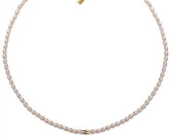 SANAKO necklace gold/white pearl