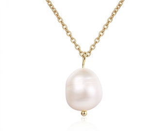 SAKURA necklace gold/white pearl