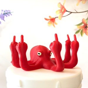 Fucktopus | 3",4",5",6" | Middle Finger Octopus | Octopus