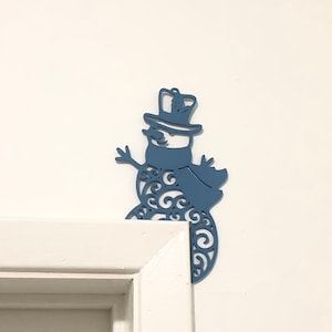 Christmas Door Corner Sign | Snowman | Christmas decor
