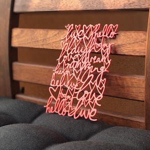 Live Laugh Love 3D Printed Picture/Valentine&#39;s Day