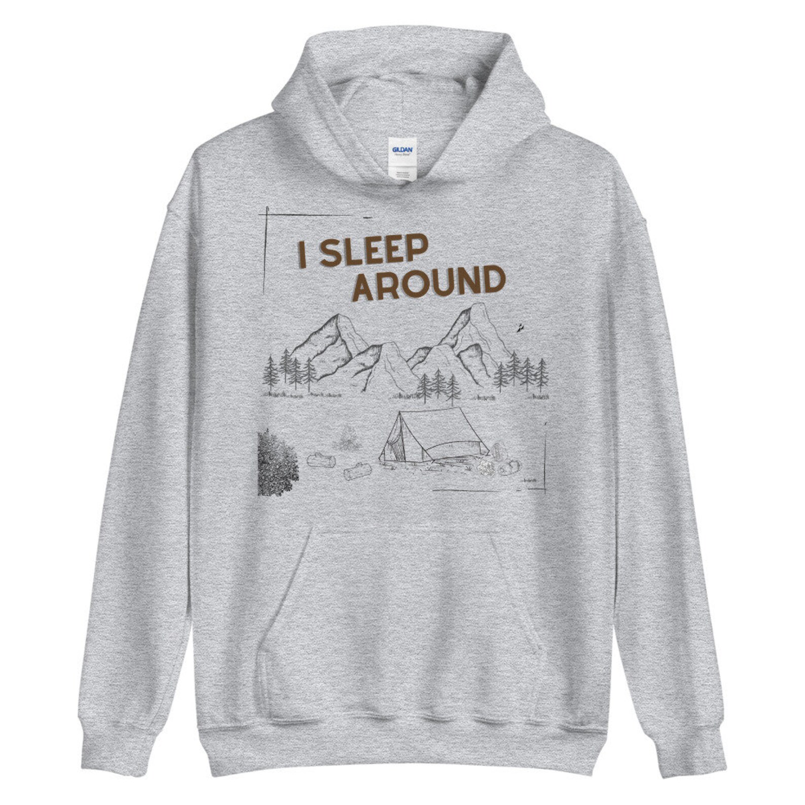 I Sleep Around Camping Unisex Hoodie Etsy