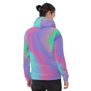 Cloud Walker Colorful Synthwave Unisex Hoodie / Unique Rave Outfit / Comfortable Active Clothing / Matching Set image 6