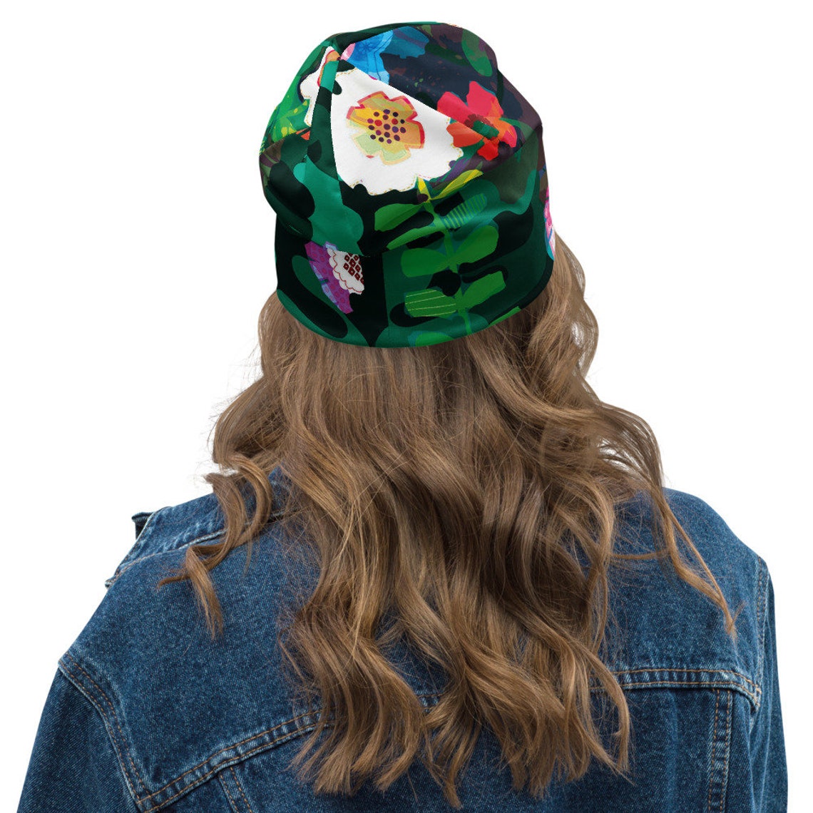 Designer created AllOver Print Beanie ''Make Art Etsy