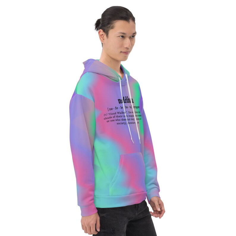 Cloud Walker Colorful Synthwave Unisex Hoodie / Unique Rave Outfit / Comfortable Active Clothing / Matching Set image 7