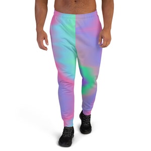 Colorful Synthwave Men's Joggers / Unique Rave Outfit / Comfortable Unisex Active Clothing / Matching set image 4