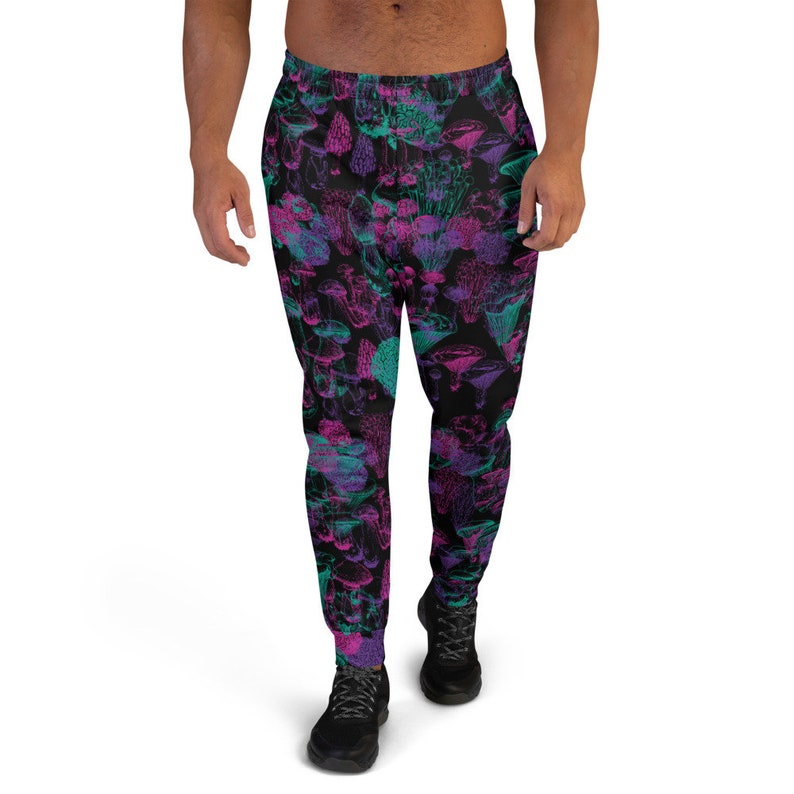 Colorful Mushroom Print Men's Joggers image 3