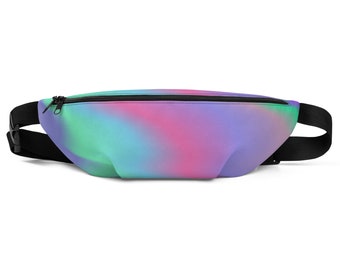 Colorful Synthwave Fanny Pack / Unique Rave Accessories / Matching set