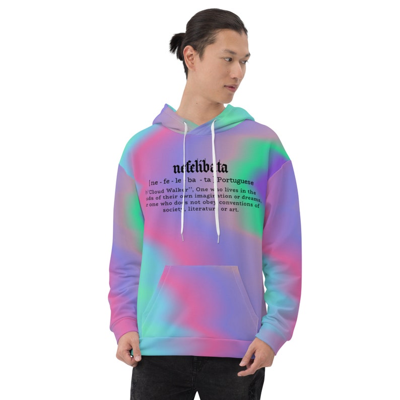 Cloud Walker Colorful Synthwave Unisex Hoodie / Unique Rave Outfit / Comfortable Active Clothing / Matching Set image 5