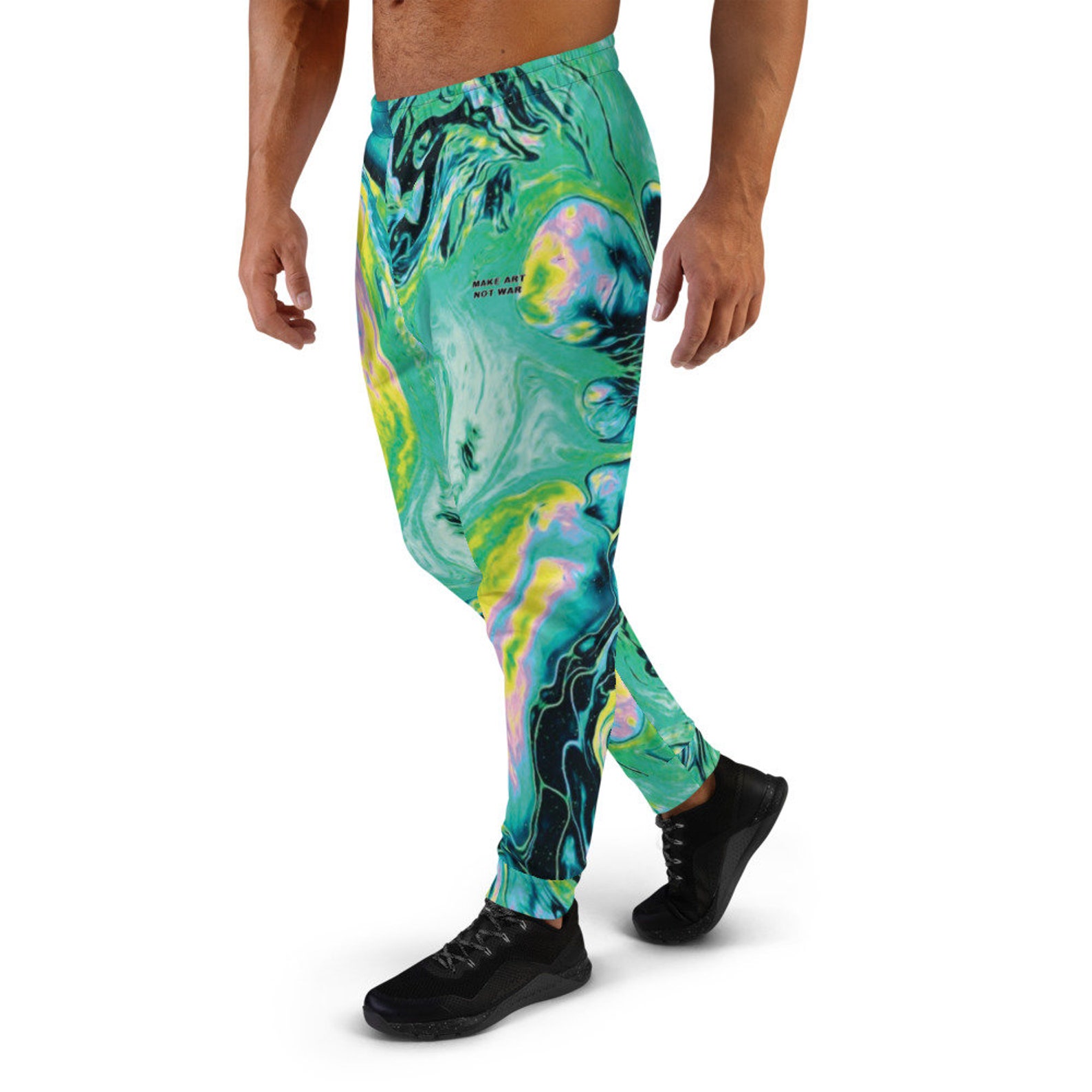art of war graffiti print joggers