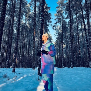 Cloud Walker Colorful Synthwave Unisex Hoodie / Unique Rave Outfit / Comfortable Active Clothing / Matching Set image 4