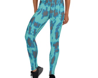 Ocean Tie Dye Print Yoga Leggings