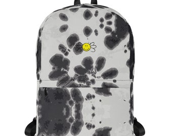 Black And White Abstract Smiley Backpack