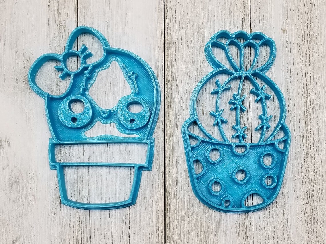 Cute Cactus Set Cookie Cutters Etsy