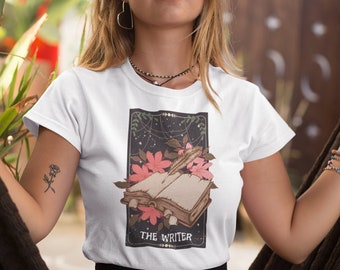 Literature tarot shirt, writer shirt, writer gift, author shirt, bookish shirt, witchy shirt, reader gift, witch vibes tee, book lover gift