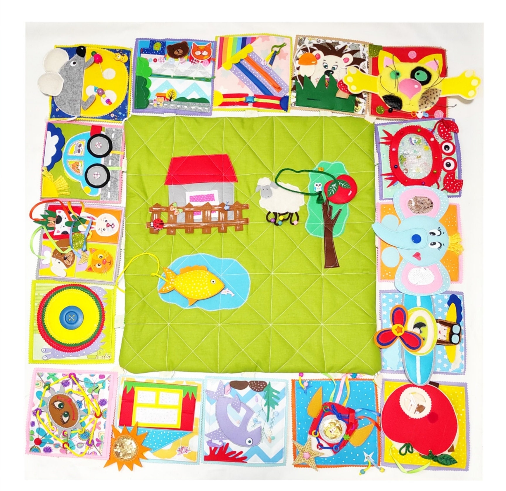 Baby sensory mat Educational mat Play mat Baby activity Etsy