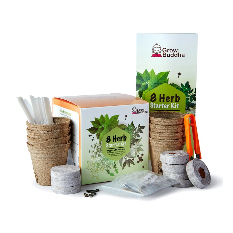 HERB GROWING KIT Seed Starter Kit 8 Herb Grow Your Own Herb Etsy UK