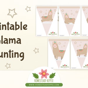 Bunting, Llama Bunting, Birthday Bunting, Home Decor, Birthday Banner, Printable Banner