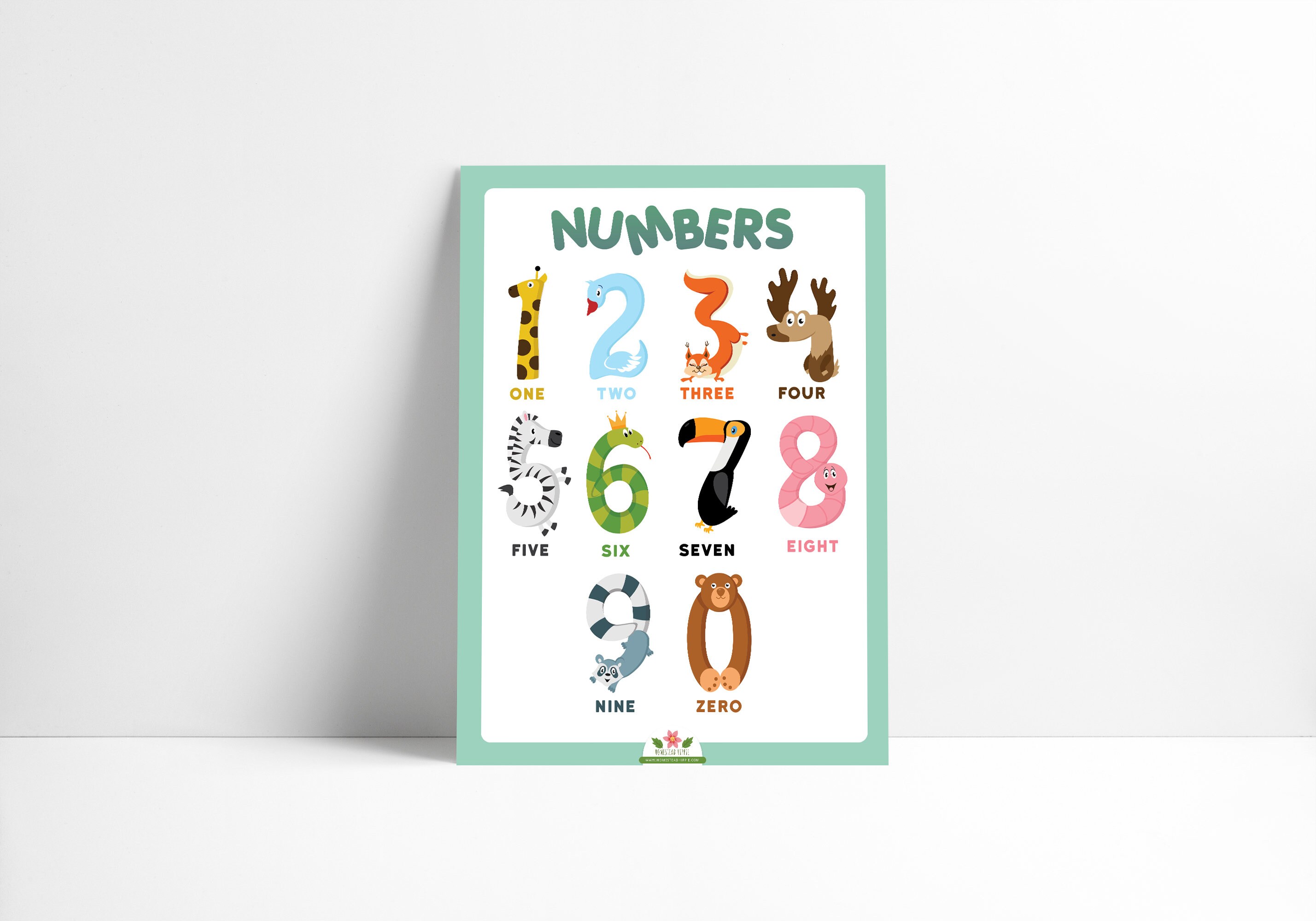 123 Poster 123 Print Nursery Printable Homeschooling Decor | Etsy