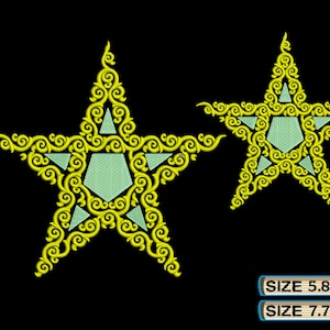 Star art pattern Machine Embroidery Design file