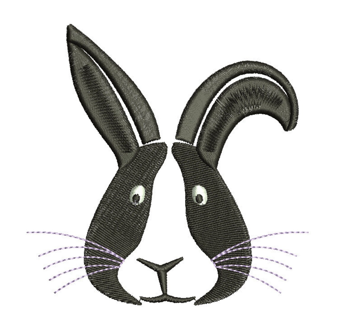 Rabbit Head Machine Embroidery Design File - Etsy