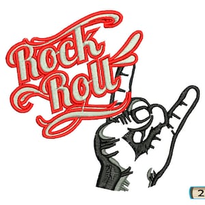 Rock n Roll Machine Embroidery Design file