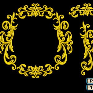 Border Frame Monogram Ornament  Machine Embroidery Design File