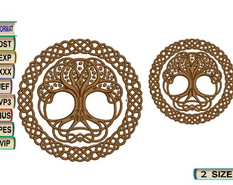 Celtic Knots Machine Embroidery Design / Celtic Tree of Life Embroidery ...