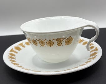Asa de gancho para taza y platillo de café Corelle Butterfly Gold